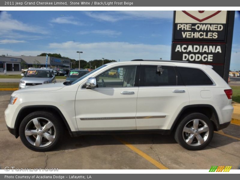 Stone White / Black/Light Frost Beige 2011 Jeep Grand Cherokee Limited
