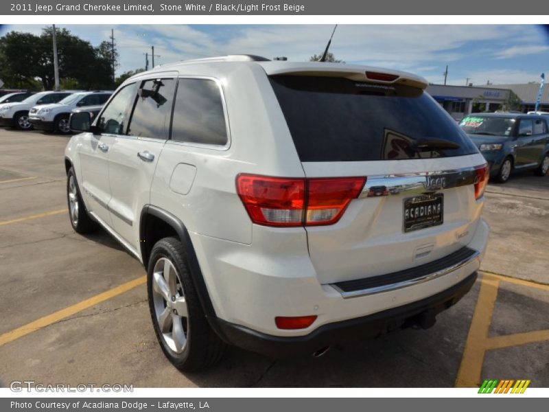 Stone White / Black/Light Frost Beige 2011 Jeep Grand Cherokee Limited