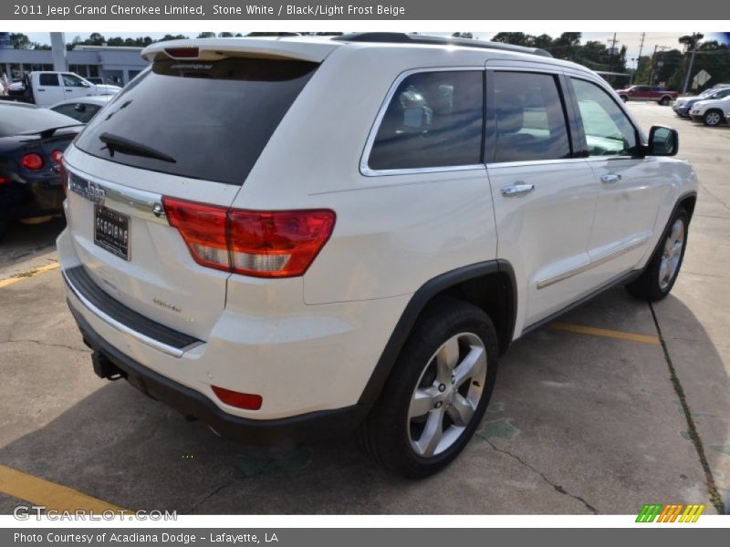 Stone White / Black/Light Frost Beige 2011 Jeep Grand Cherokee Limited
