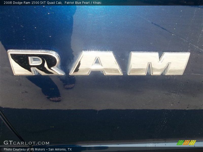 Patriot Blue Pearl / Khaki 2008 Dodge Ram 1500 SXT Quad Cab