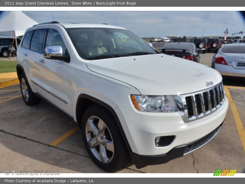 Stone White / Black/Light Frost Beige 2011 Jeep Grand Cherokee Limited