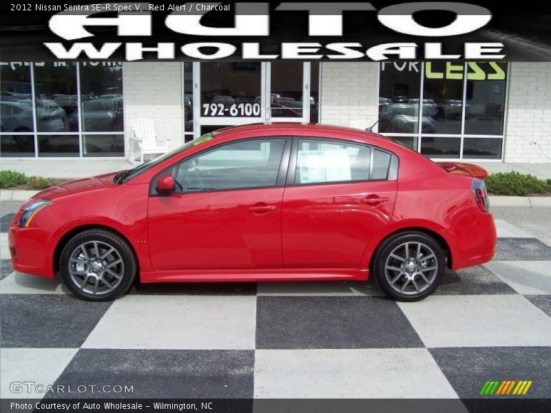 Red Alert / Charcoal 2012 Nissan Sentra SE-R Spec V