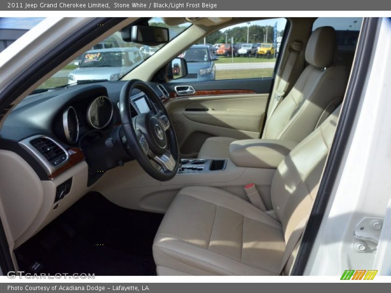 Stone White / Black/Light Frost Beige 2011 Jeep Grand Cherokee Limited