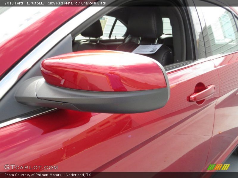 Ruby Red Metallic / Charcoal Black 2013 Ford Taurus SEL