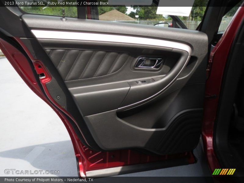 Ruby Red Metallic / Charcoal Black 2013 Ford Taurus SEL