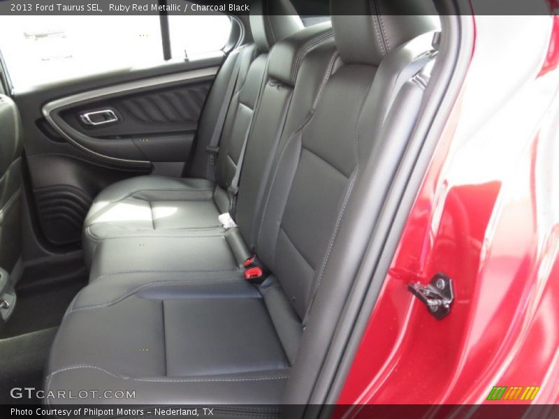 Ruby Red Metallic / Charcoal Black 2013 Ford Taurus SEL