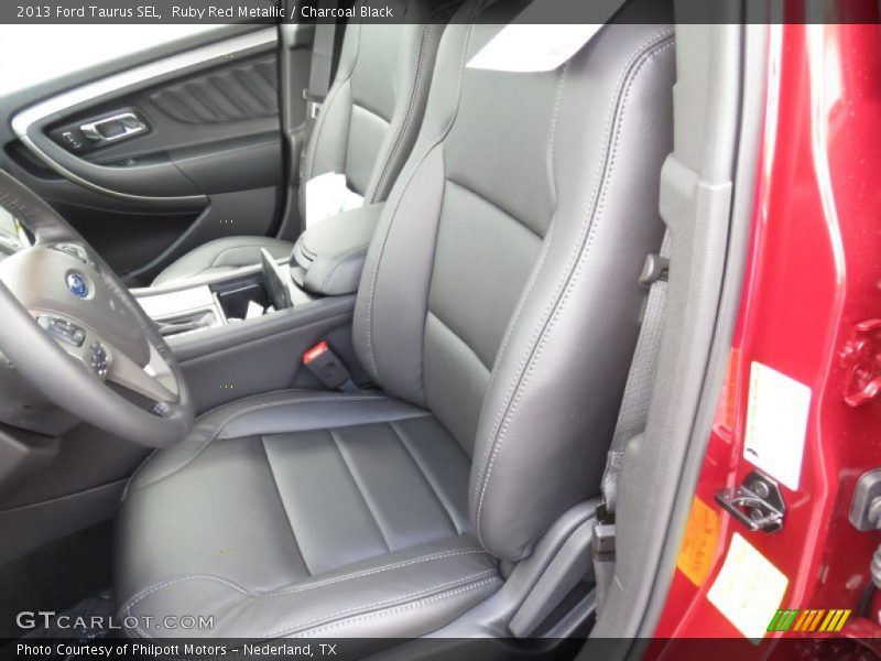 Ruby Red Metallic / Charcoal Black 2013 Ford Taurus SEL
