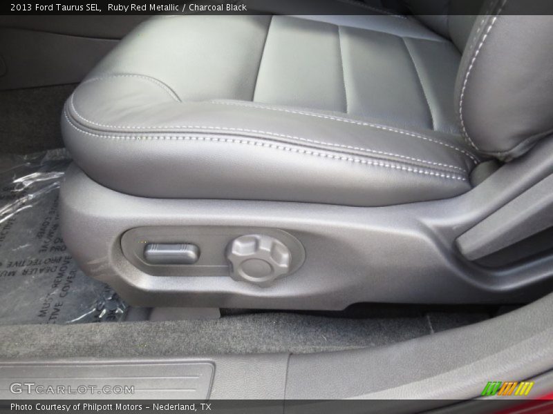 Ruby Red Metallic / Charcoal Black 2013 Ford Taurus SEL
