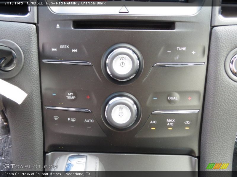 Ruby Red Metallic / Charcoal Black 2013 Ford Taurus SEL