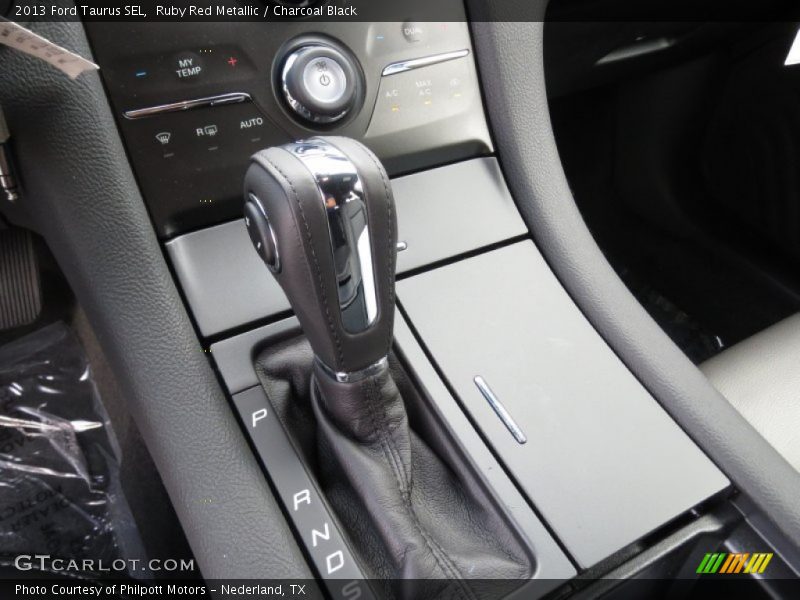Ruby Red Metallic / Charcoal Black 2013 Ford Taurus SEL