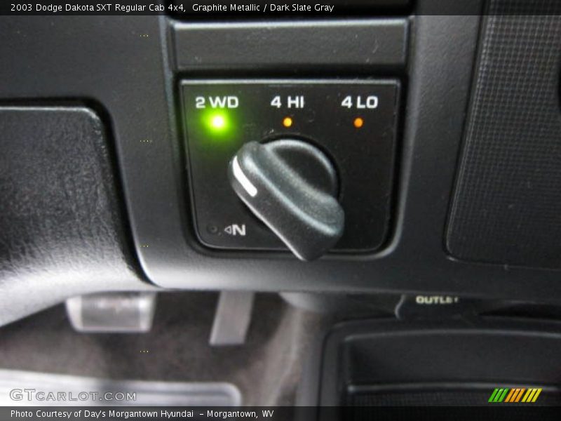 Controls of 2003 Dakota SXT Regular Cab 4x4