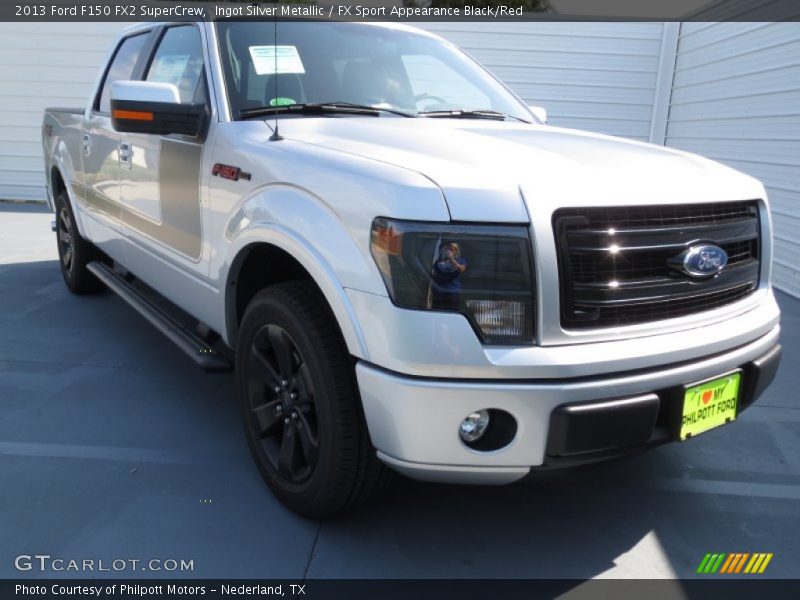 Ingot Silver Metallic / FX Sport Appearance Black/Red 2013 Ford F150 FX2 SuperCrew