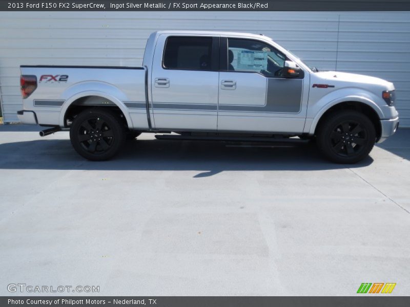 Ingot Silver Metallic / FX Sport Appearance Black/Red 2013 Ford F150 FX2 SuperCrew