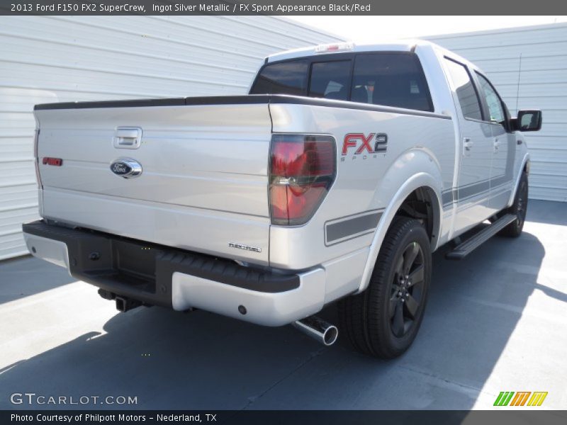 Ingot Silver Metallic / FX Sport Appearance Black/Red 2013 Ford F150 FX2 SuperCrew
