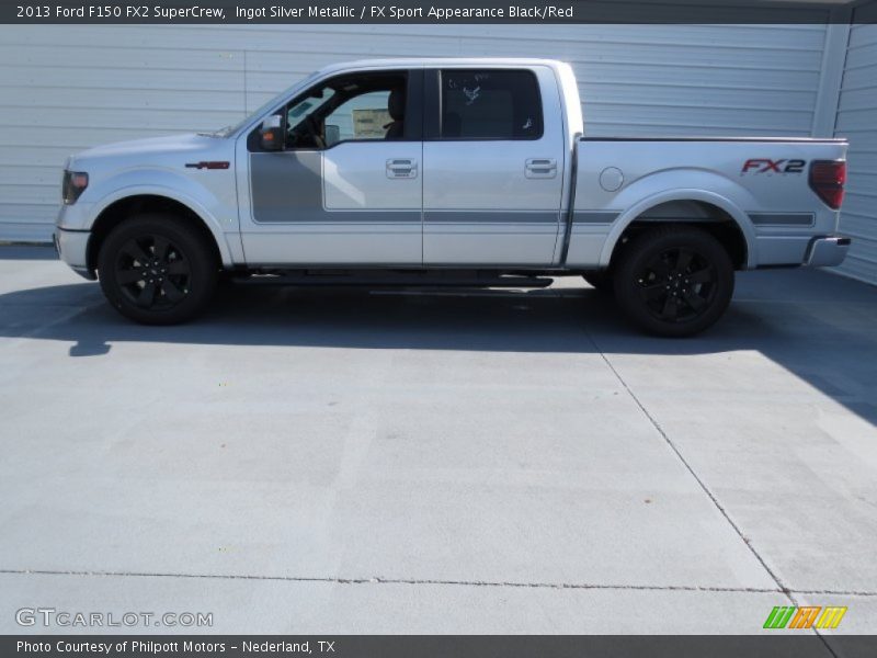 Ingot Silver Metallic / FX Sport Appearance Black/Red 2013 Ford F150 FX2 SuperCrew