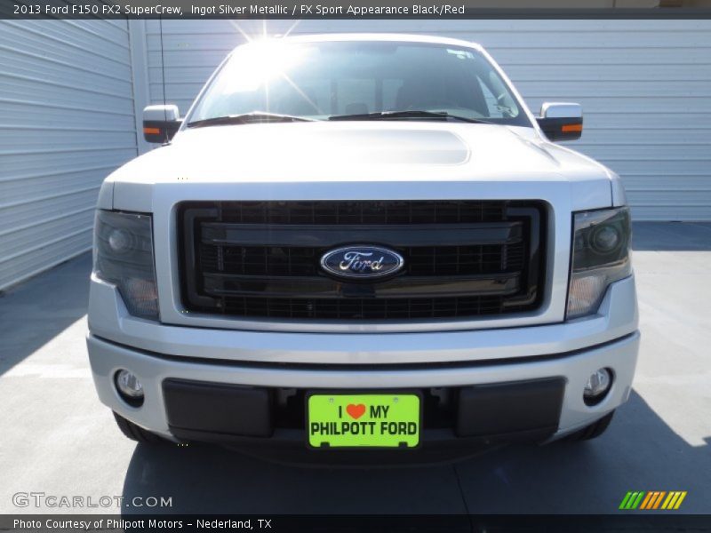 Ingot Silver Metallic / FX Sport Appearance Black/Red 2013 Ford F150 FX2 SuperCrew