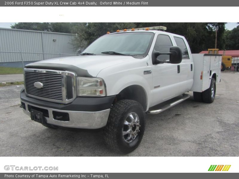 Oxford White / Medium Flint 2006 Ford F350 Super Duty XL Crew Cab 4x4 Dually