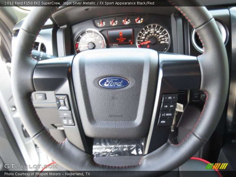 Ingot Silver Metallic / FX Sport Appearance Black/Red 2013 Ford F150 FX2 SuperCrew