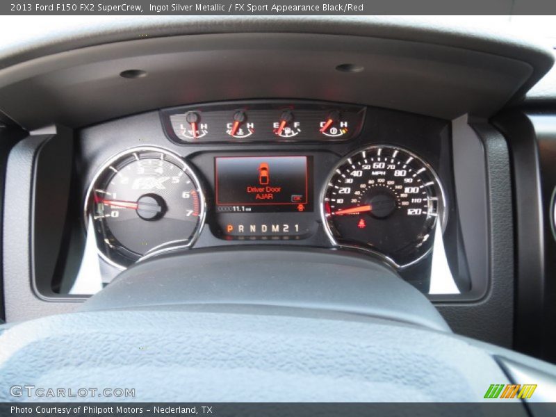 Ingot Silver Metallic / FX Sport Appearance Black/Red 2013 Ford F150 FX2 SuperCrew