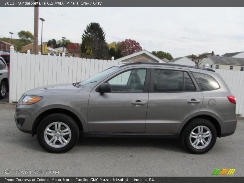 Mineral Gray / Gray 2011 Hyundai Santa Fe GLS AWD