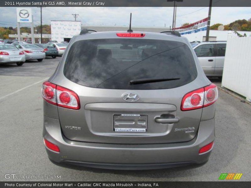 Mineral Gray / Gray 2011 Hyundai Santa Fe GLS AWD