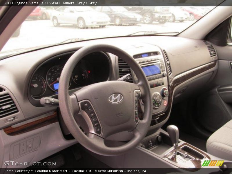 Mineral Gray / Gray 2011 Hyundai Santa Fe GLS AWD