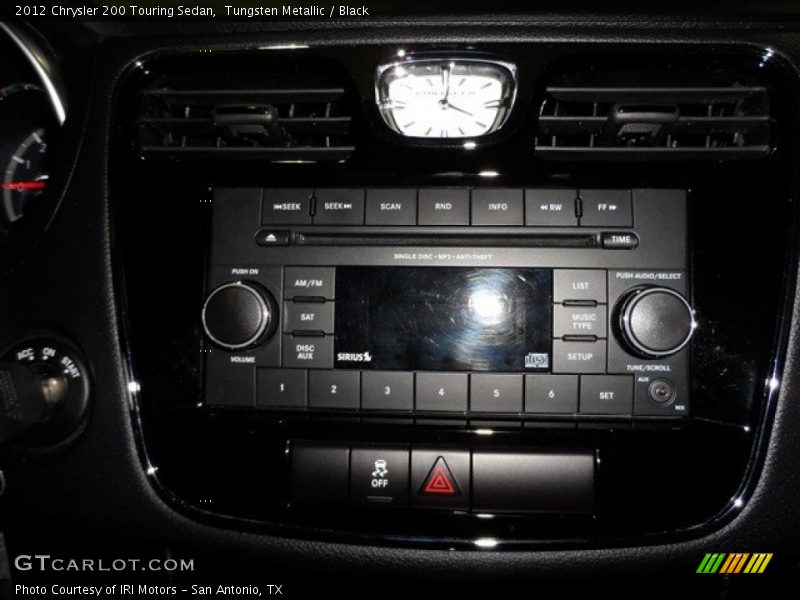 Tungsten Metallic / Black 2012 Chrysler 200 Touring Sedan