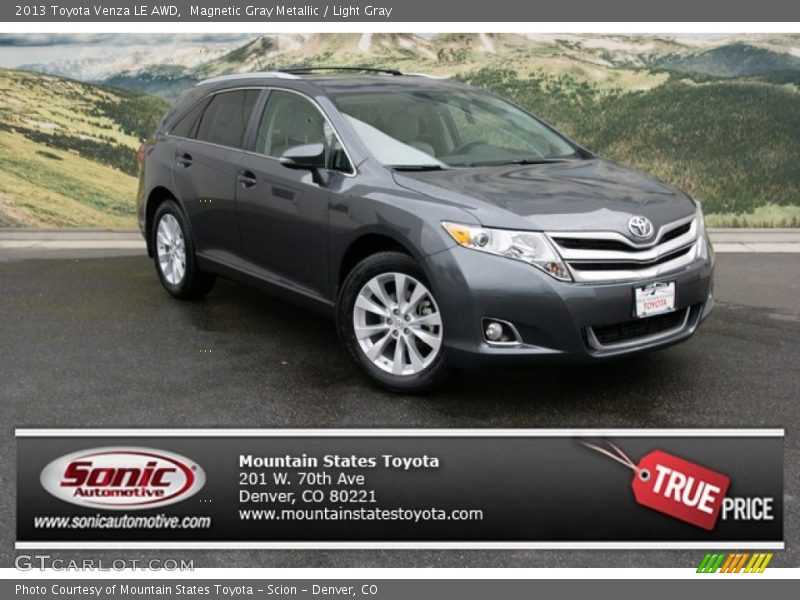 Magnetic Gray Metallic / Light Gray 2013 Toyota Venza LE AWD