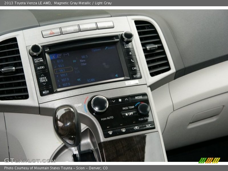 Controls of 2013 Venza LE AWD