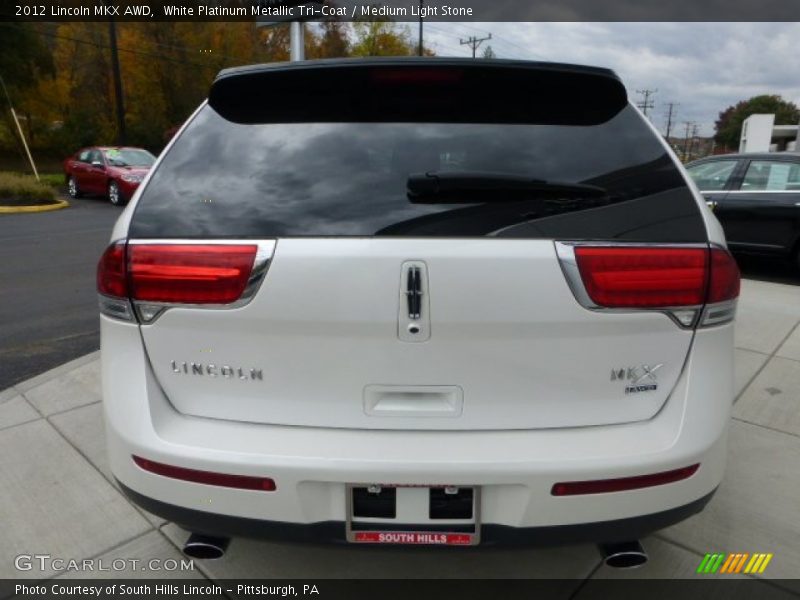 White Platinum Metallic Tri-Coat / Medium Light Stone 2012 Lincoln MKX AWD