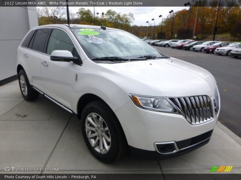 White Platinum Metallic Tri-Coat / Medium Light Stone 2012 Lincoln MKX AWD