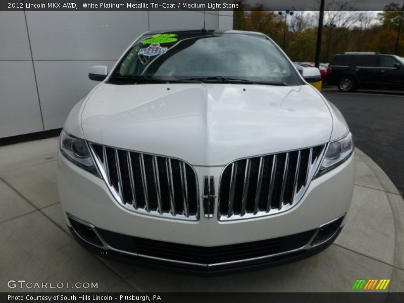 White Platinum Metallic Tri-Coat / Medium Light Stone 2012 Lincoln MKX AWD