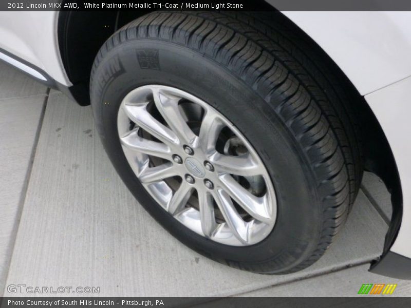 White Platinum Metallic Tri-Coat / Medium Light Stone 2012 Lincoln MKX AWD
