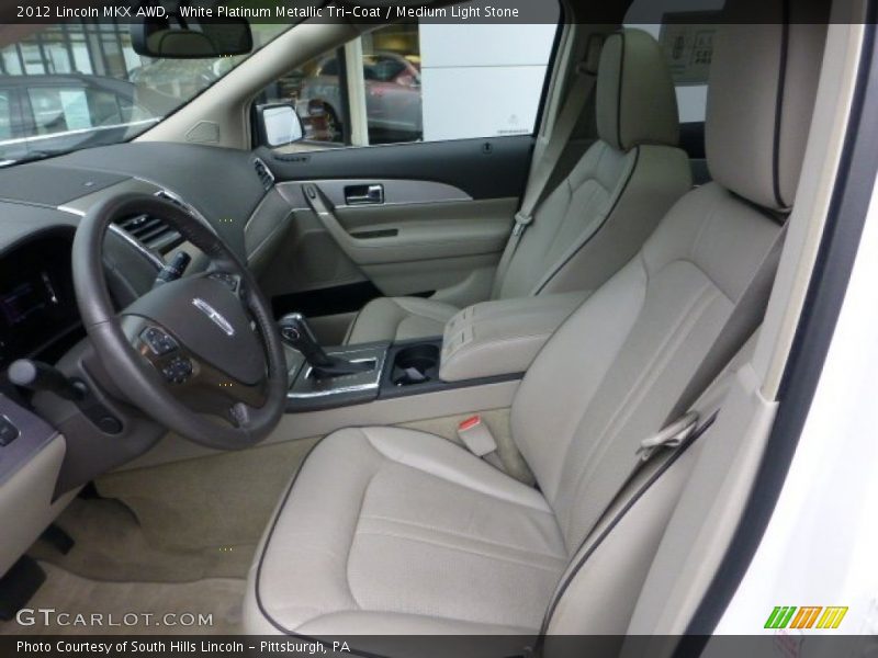 White Platinum Metallic Tri-Coat / Medium Light Stone 2012 Lincoln MKX AWD
