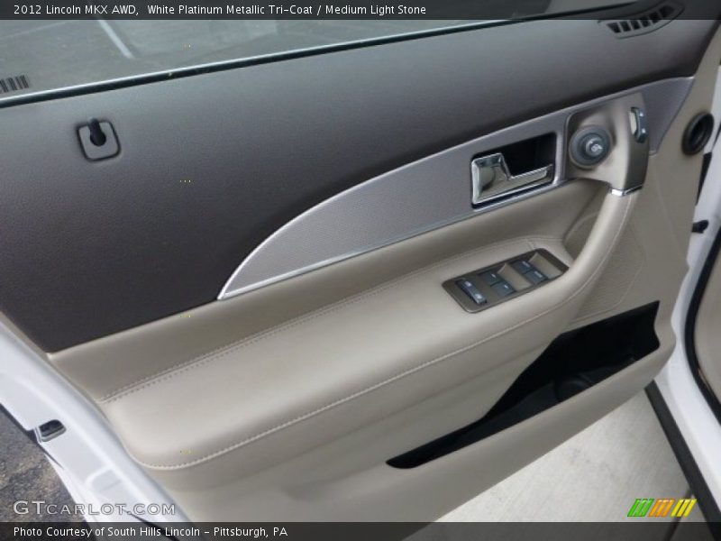 White Platinum Metallic Tri-Coat / Medium Light Stone 2012 Lincoln MKX AWD