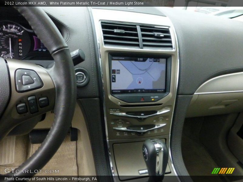 White Platinum Metallic Tri-Coat / Medium Light Stone 2012 Lincoln MKX AWD