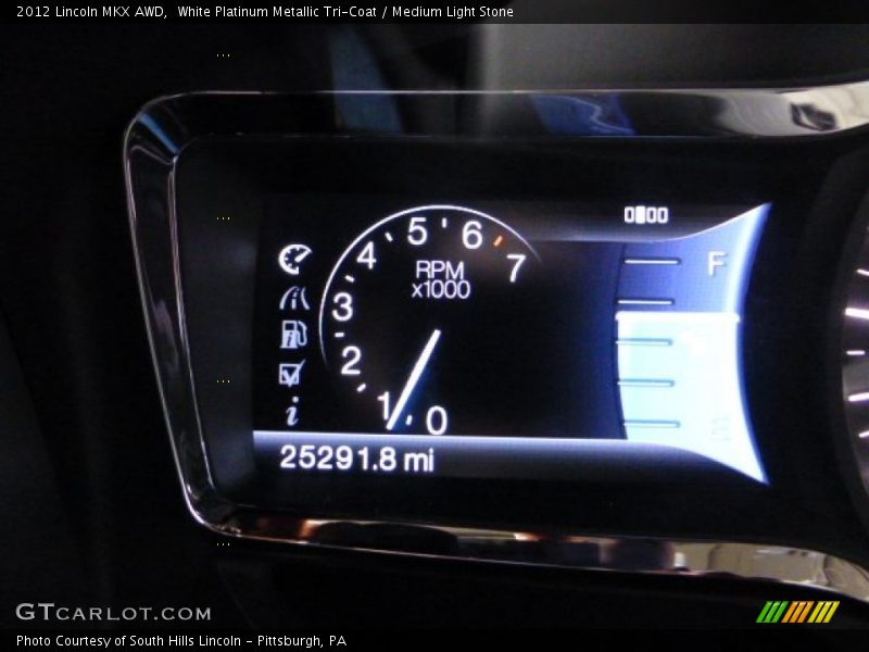 White Platinum Metallic Tri-Coat / Medium Light Stone 2012 Lincoln MKX AWD