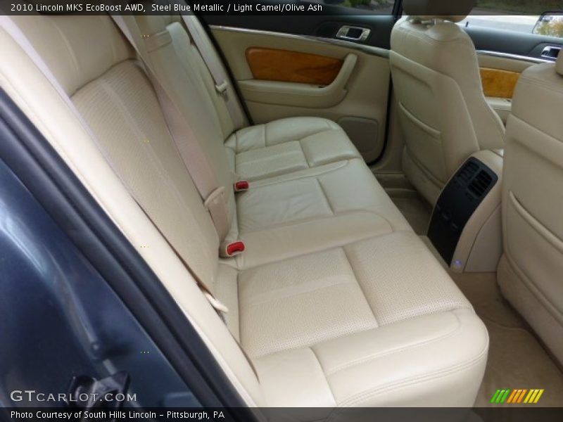 Steel Blue Metallic / Light Camel/Olive Ash 2010 Lincoln MKS EcoBoost AWD