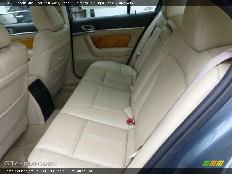 Steel Blue Metallic / Light Camel/Olive Ash 2010 Lincoln MKS EcoBoost AWD