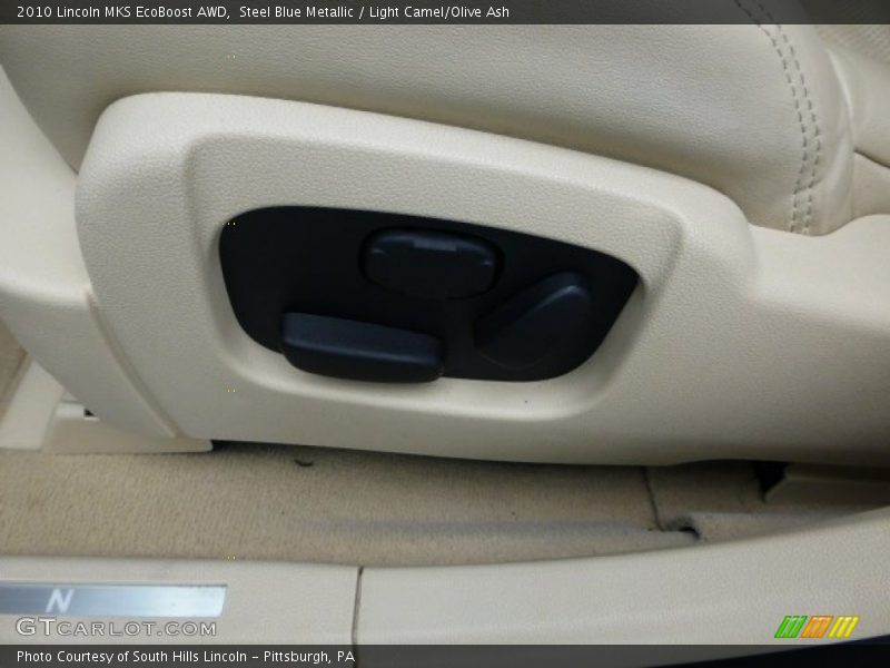 Steel Blue Metallic / Light Camel/Olive Ash 2010 Lincoln MKS EcoBoost AWD