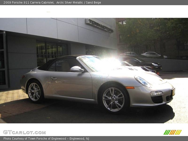 Arctic Silver Metallic / Sand Beige 2009 Porsche 911 Carrera Cabriolet