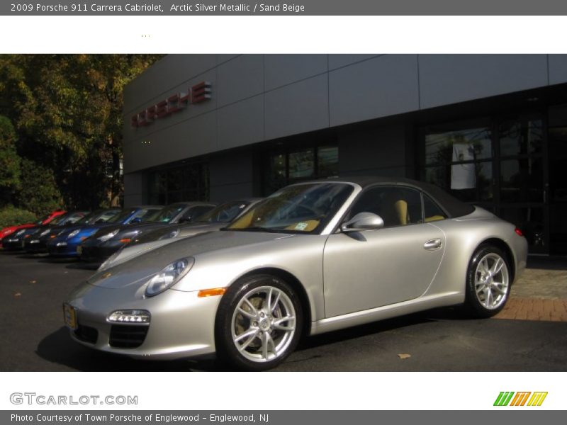 Arctic Silver Metallic / Sand Beige 2009 Porsche 911 Carrera Cabriolet
