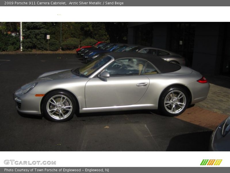 Arctic Silver Metallic / Sand Beige 2009 Porsche 911 Carrera Cabriolet