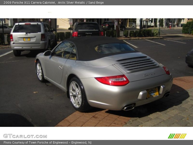 Arctic Silver Metallic / Sand Beige 2009 Porsche 911 Carrera Cabriolet
