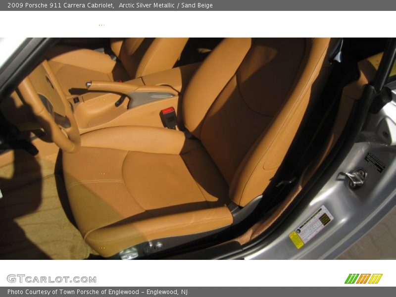 Arctic Silver Metallic / Sand Beige 2009 Porsche 911 Carrera Cabriolet