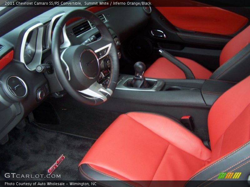 Summit White / Inferno Orange/Black 2011 Chevrolet Camaro SS/RS Convertible