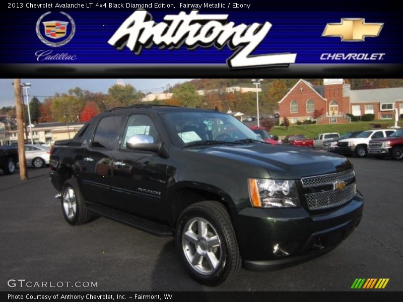Fairway Metallic / Ebony 2013 Chevrolet Avalanche LT 4x4 Black Diamond Edition