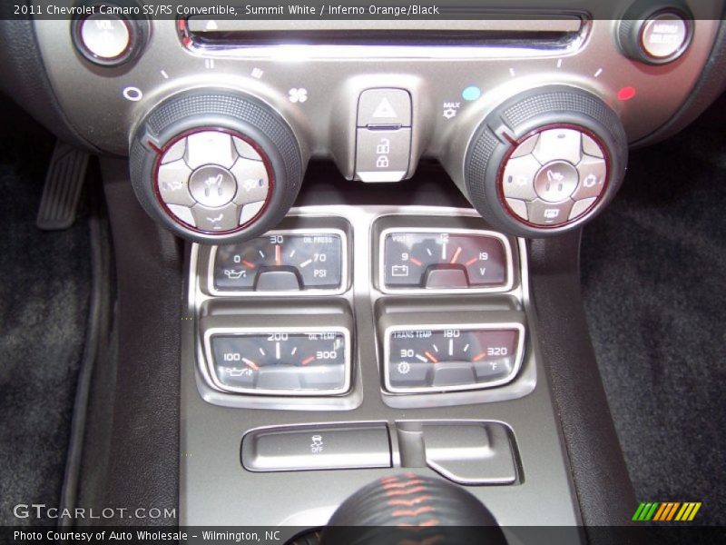 Summit White / Inferno Orange/Black 2011 Chevrolet Camaro SS/RS Convertible