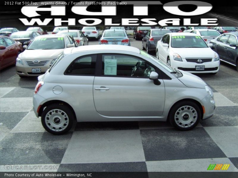 Argento (Silver) / Tessuto Rosso/Nero (Red/Black) 2012 Fiat 500 Pop