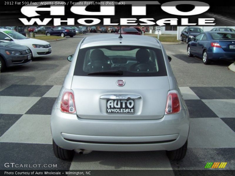 Argento (Silver) / Tessuto Rosso/Nero (Red/Black) 2012 Fiat 500 Pop